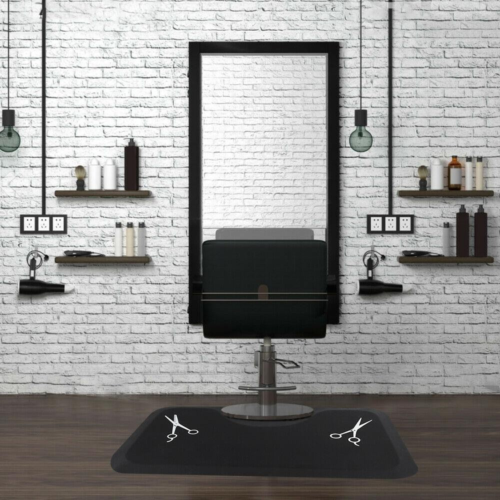 Anti-Fatigue Salon Floor Mat 3x5 Feet with Scissors Pattern for Barbershops