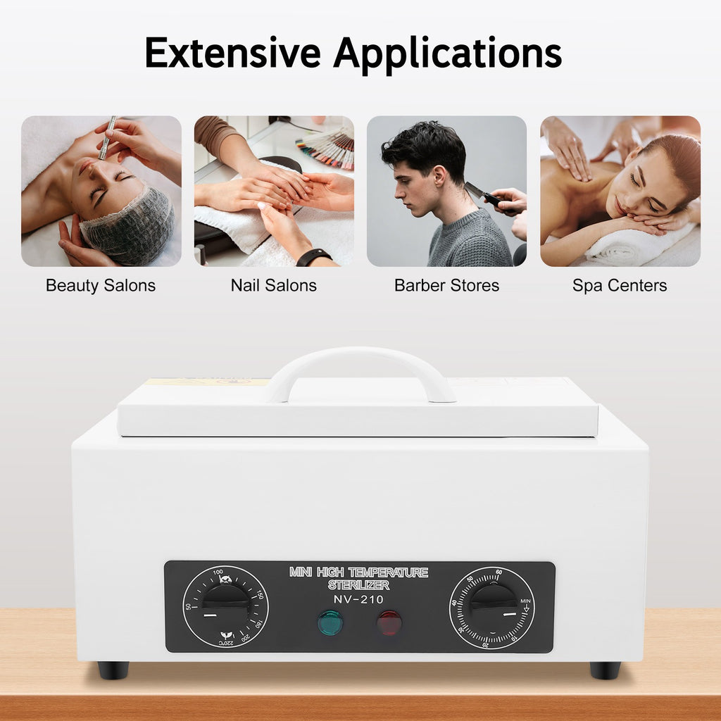 Electric Dental and Nail Tool Sterilizer Box | Metal Heat Disinfection Machine 200°C