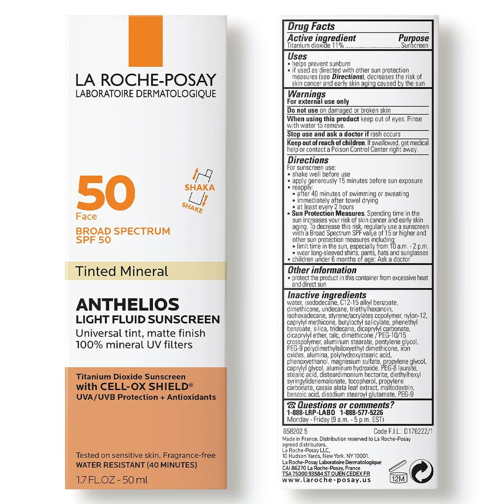 Mineral Sunscreen for Face - Light Fluid SPF in 5 Shades