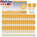 50 Pack Mini SPF 50+ Sunscreen Travel Size, Waterproof & Non-Greasy