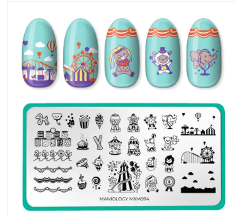 Maniology Nail Stamping Plate Set MXM093 & MXM094 - Nail Art Tools