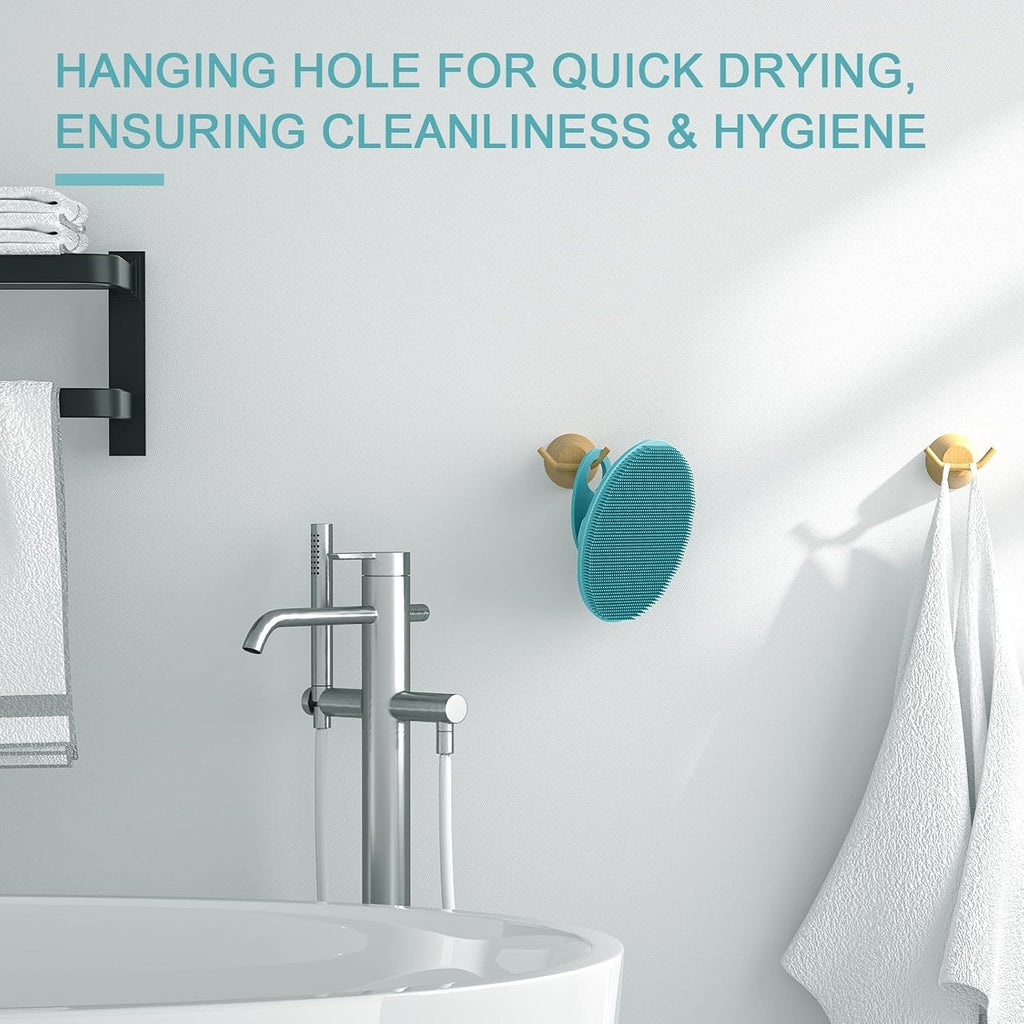 Silicone Bath Scrubber for Face & Body - Gentle Exfoliating Cleansing Brush