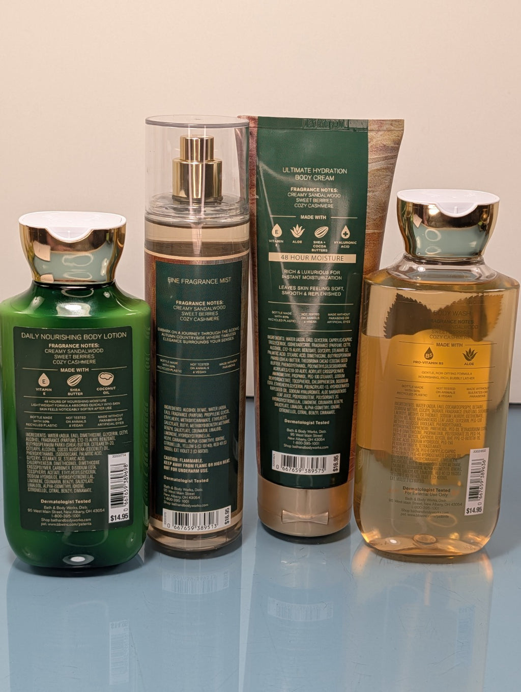 Bath & Body Works Sunrise Woods Mist Wash Lotion & Body Cream Set