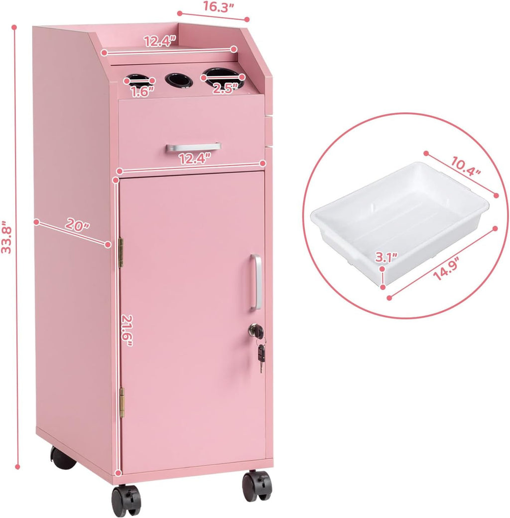 Salon Trolley Cart with 4 Drawers and Mobile Hair Stylist Station