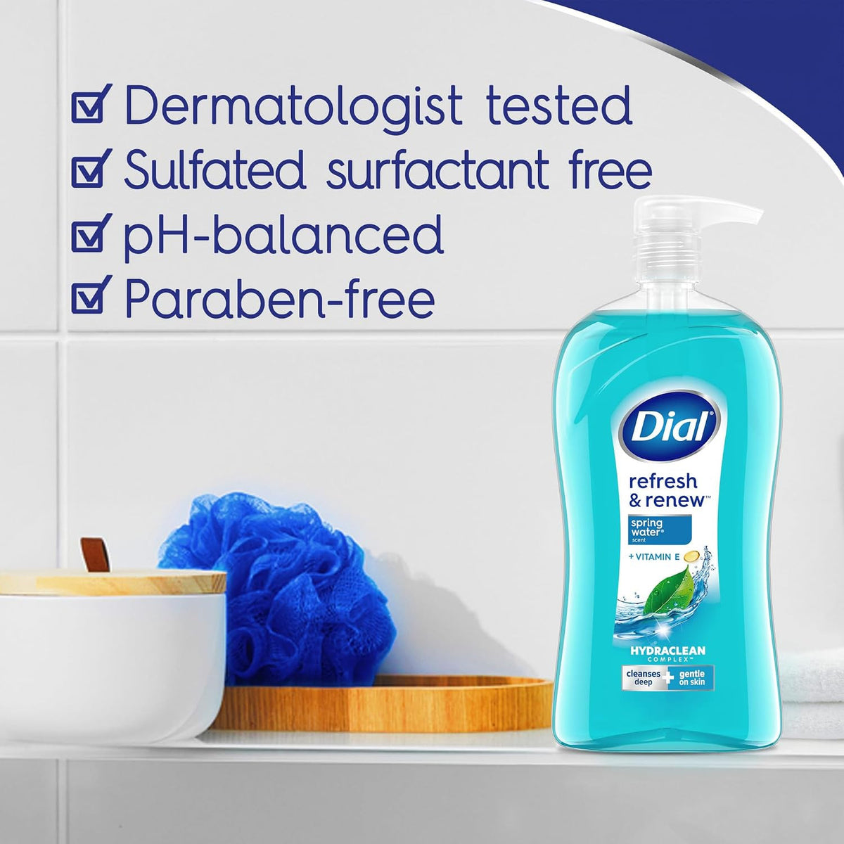 Body Wash Spring Water - Refresh & Renew 32 Fl Oz Moisturizing Shower Gel
