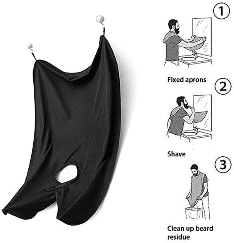 Beard Trimming Bib Apron Hair Clippings Catcher for Grooming & Shaving