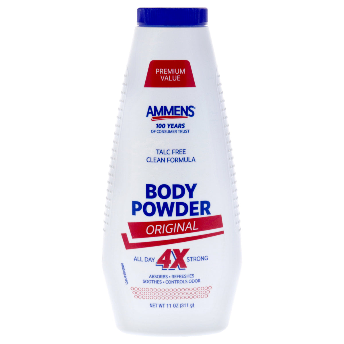 Unisex Body Powder Original by Ammens - 11 oz Medicated Skin Relief