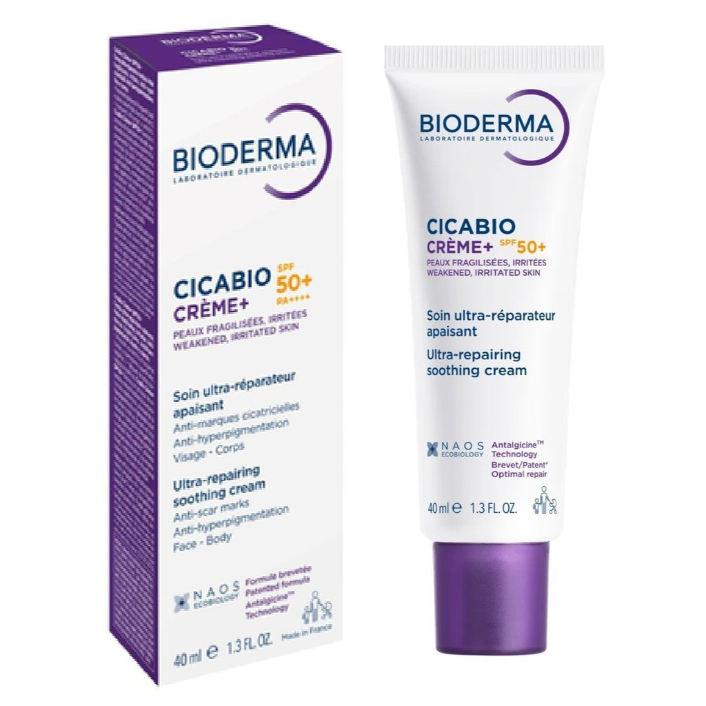 Bioderma Cicabio Cream SPF 50+ for Face and Body 40ml - Skin Repair & Scar Prevention
