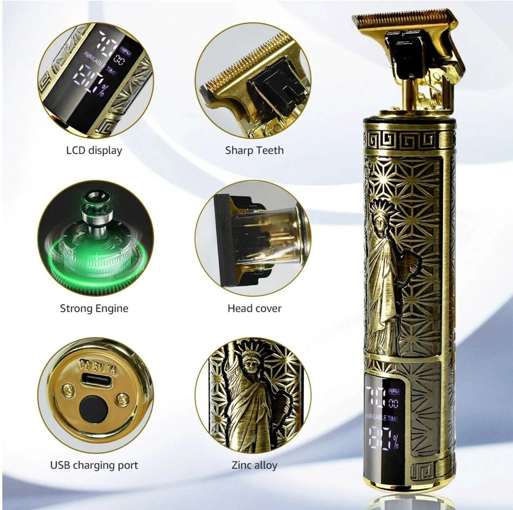 Cordless Beard Hair Trimmer for Men, Zero Gapped Edgers & Clippers