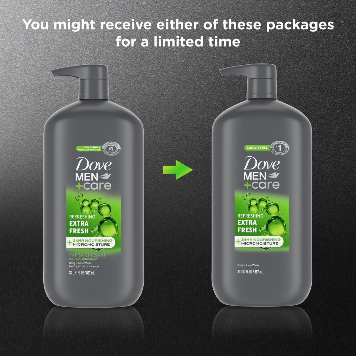 Men's Body and Face Wash 30oz Extra Fresh Hydrating Shower Gel