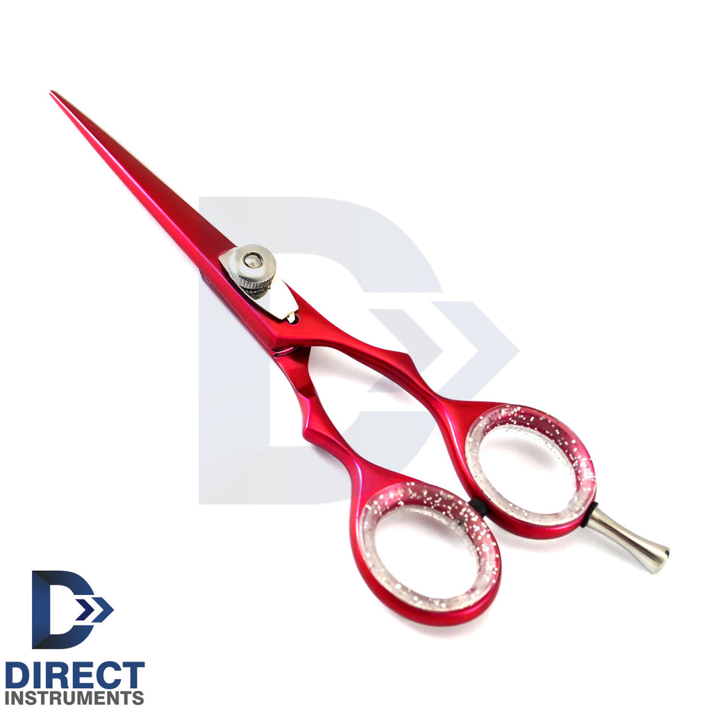 Professional 6-Inch Red Hair Cutting Scissors Salon Shears