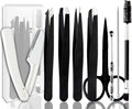 Professional Facial Hair Removal Tweezers Kit - Stainless Steel & Anti-Skid Coating
