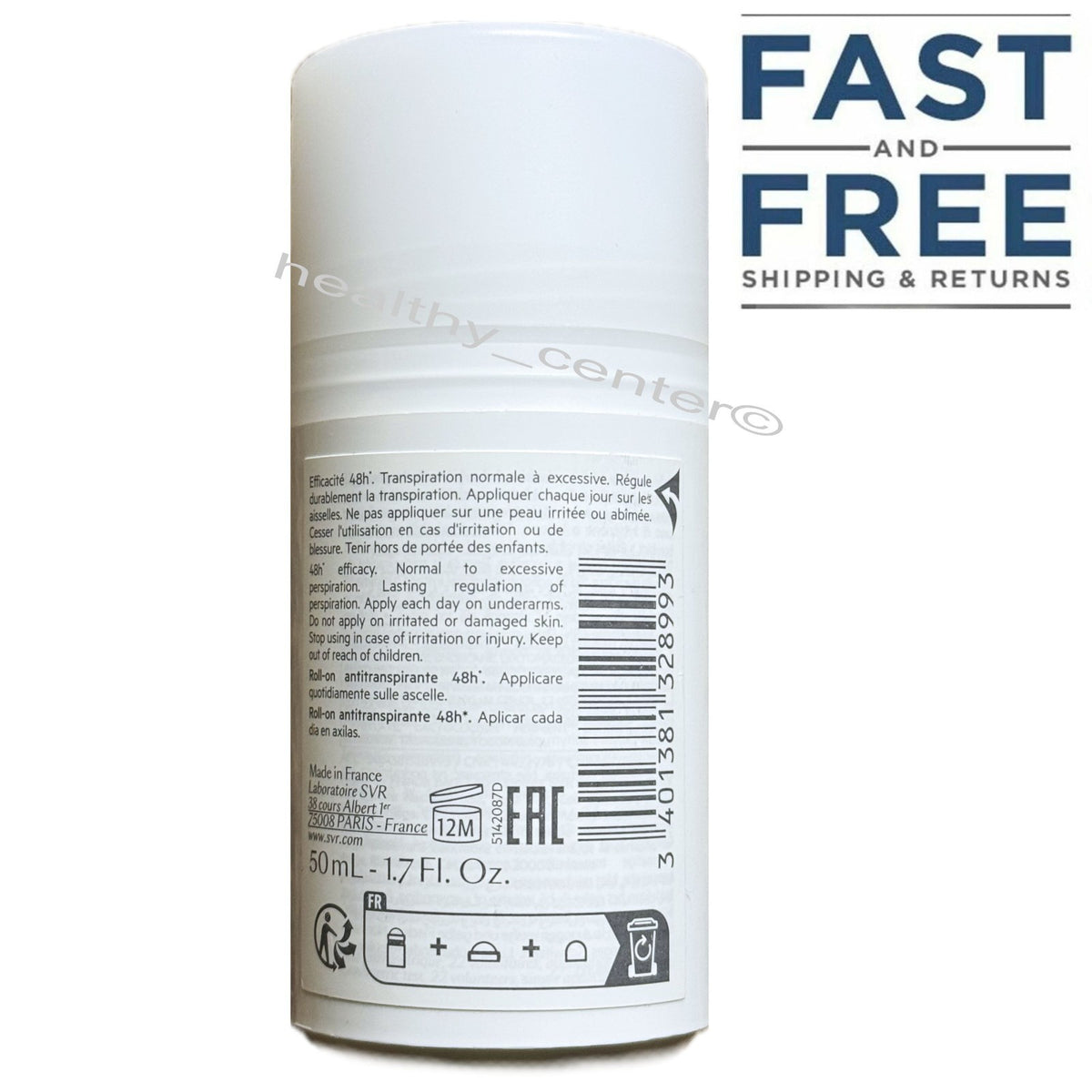 48HR Anti-Perspirant Roll-On Deodorant for Sensitive Skin 50ml