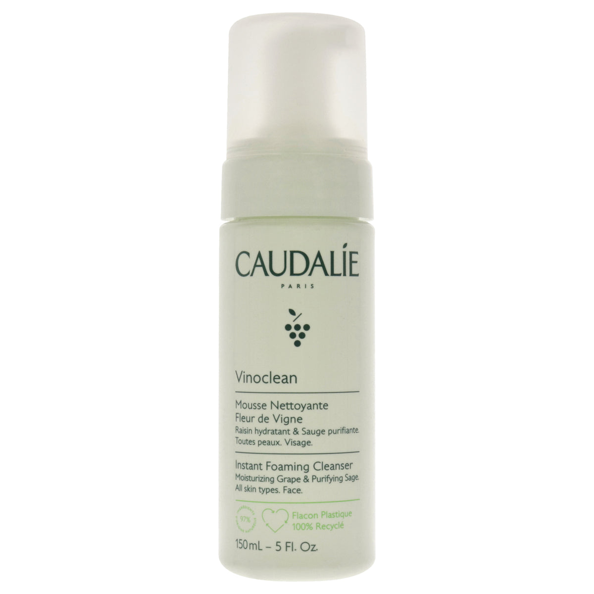 Unisex Foaming Facial Cleanser with Grape Extracts - 5 oz, Sulfate-Free
