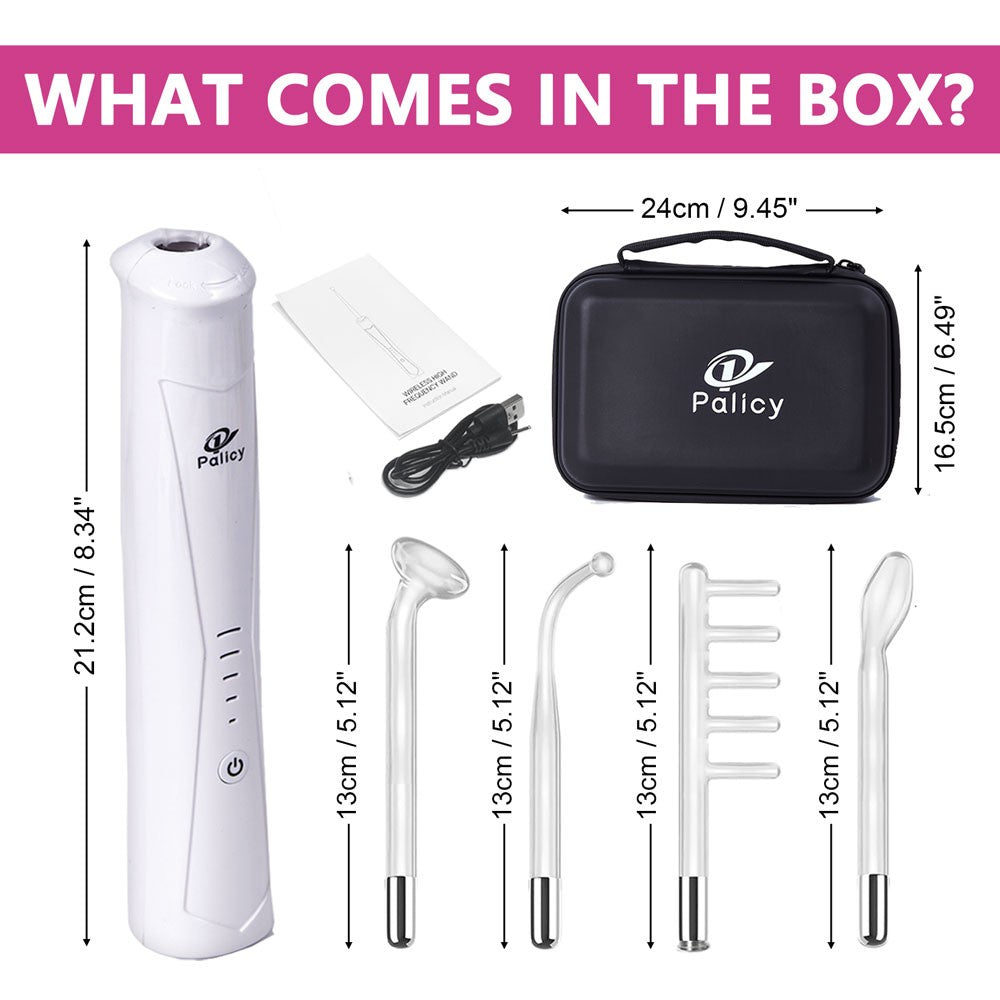 High Frequency Facial Wand - Portable Skin Therapy Device for Acne & Anti-Aging