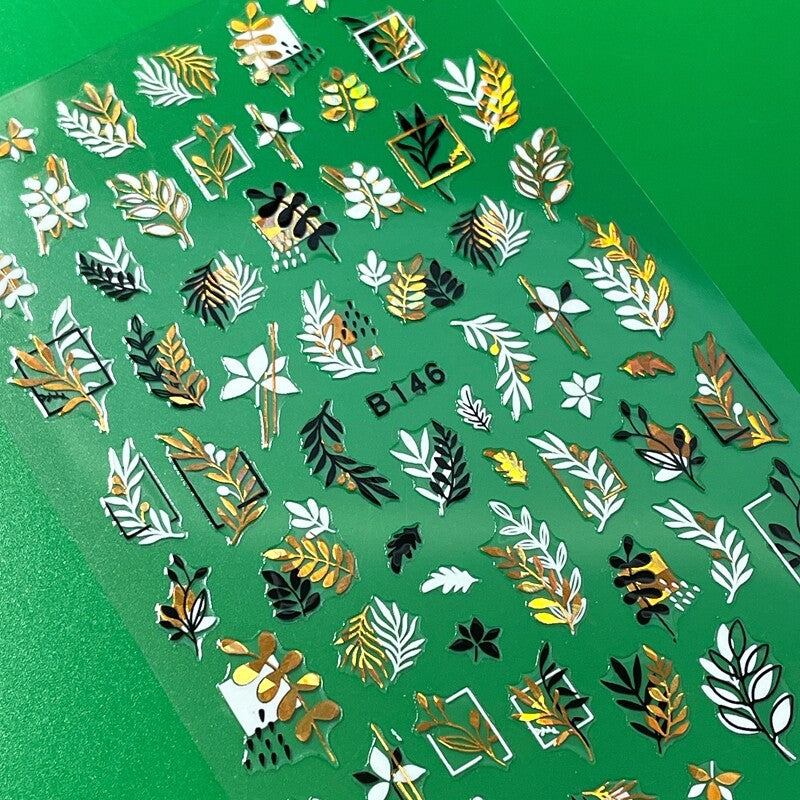 Nail Art Stickers Fish Shell Boat Flower Bee Daisy Leaf Design Sheet