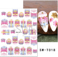3D Nail Art Decals Stickers Lace Flower Self-Adhesive for Nails