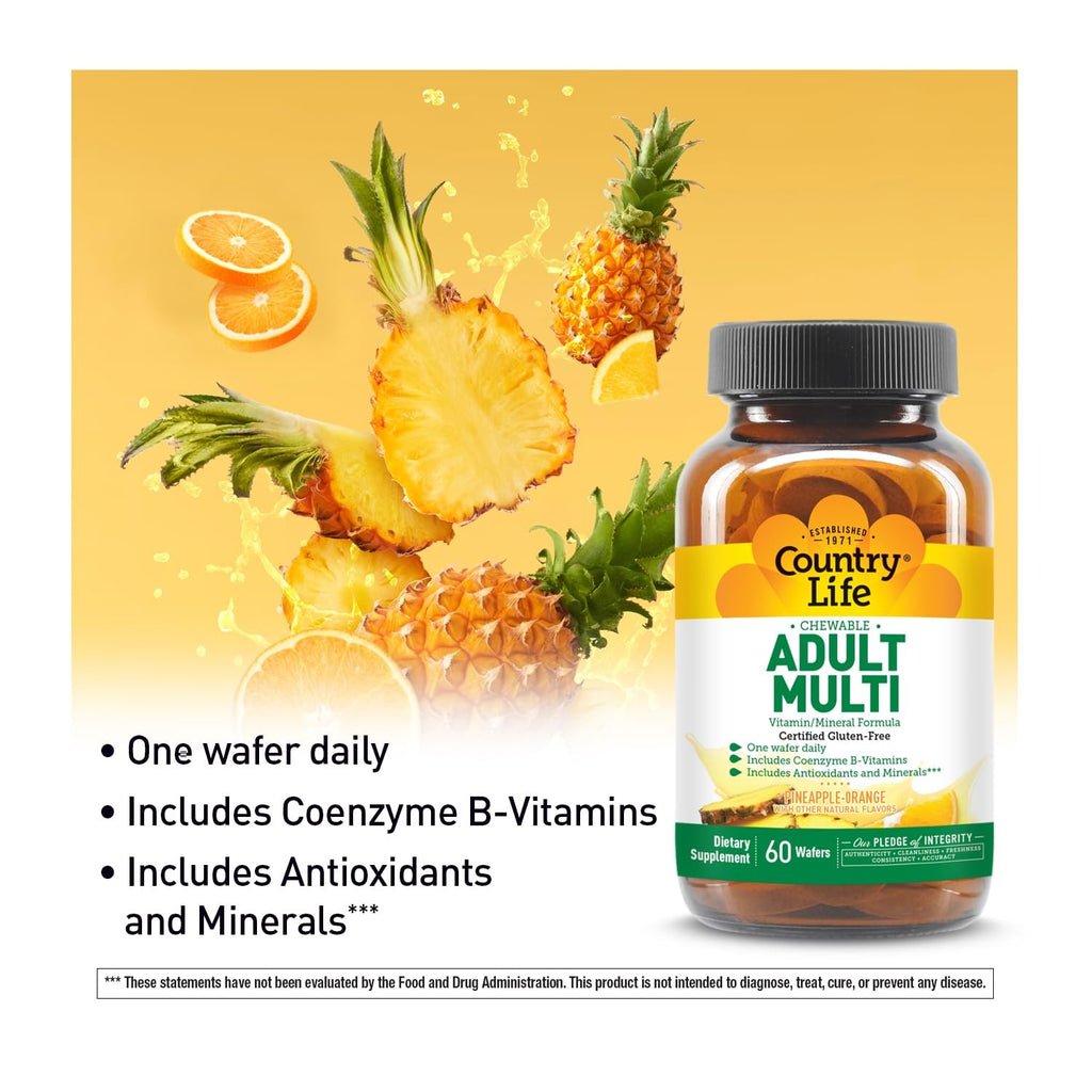 Adult Multivitamin Chewables with Coenzyme B-Vitamins - Immune Support & Energy