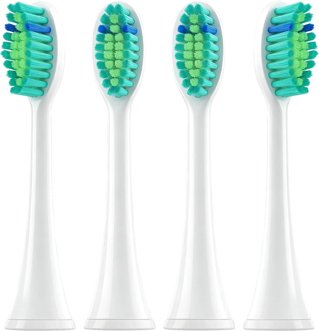 Toothbrush Replacement Heads for Tao Clean Sonic Toothbrush - Dense Bristles, 3-Month Indicator