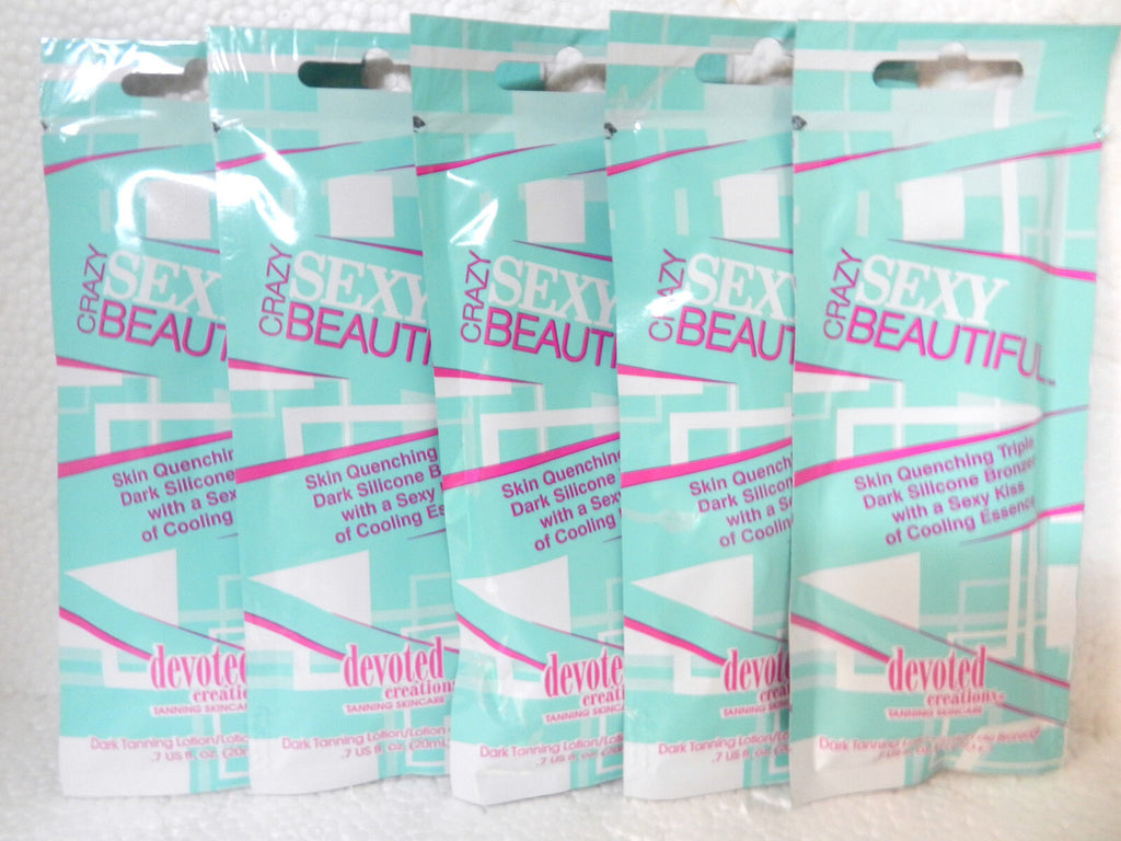 Dark Bronzer Tanning Lotion Pack of 5 - Silicone Skin Quenching Formula