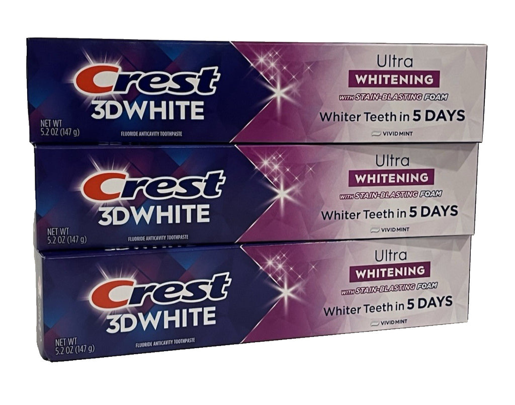 Whitening Toothpaste with Fluoride - Vivid Mint, 3 Pack, 15.6 oz