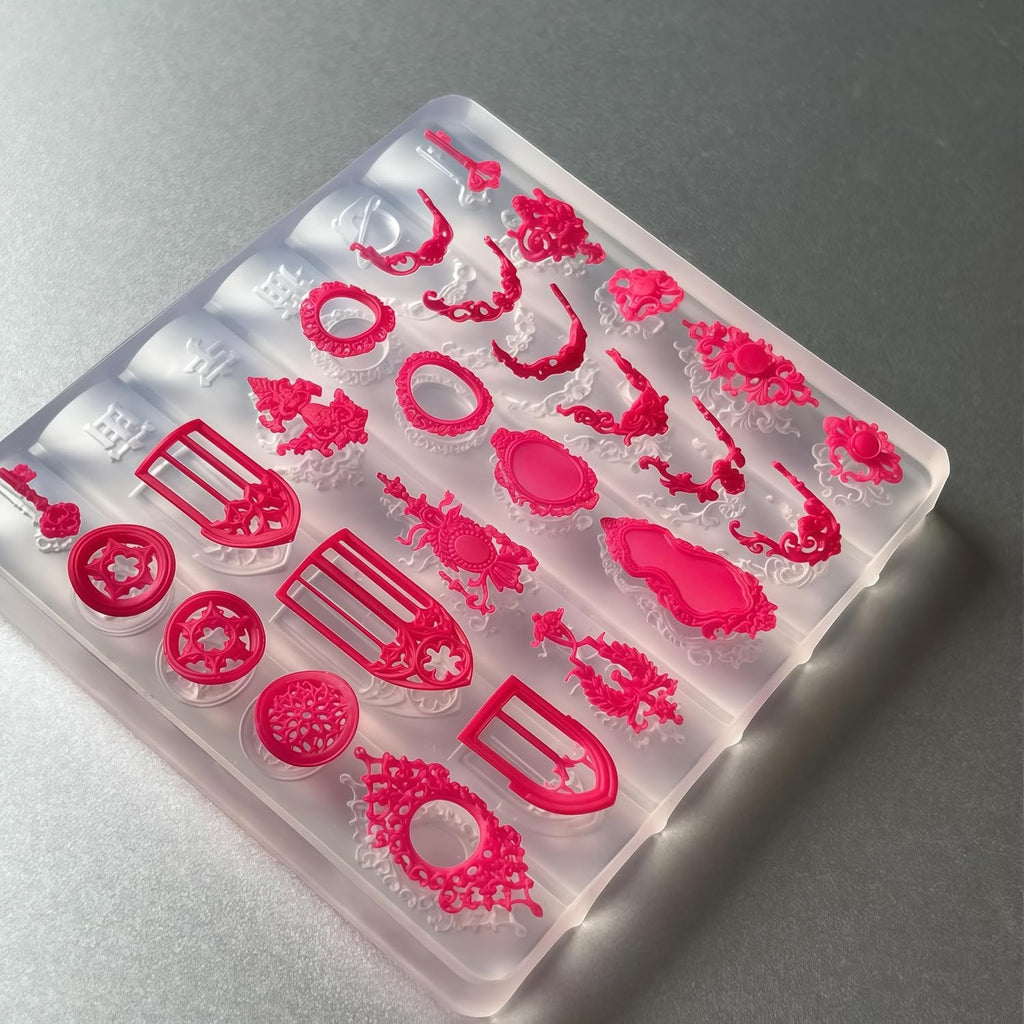 3D Nail Art Molds Mirror Design Silicone Nail Tool Y2K Decoration
