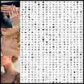 Temporary Tattoos Set for Adults – 594 Pcs Tiny Black Designs, Waterproof & Safe