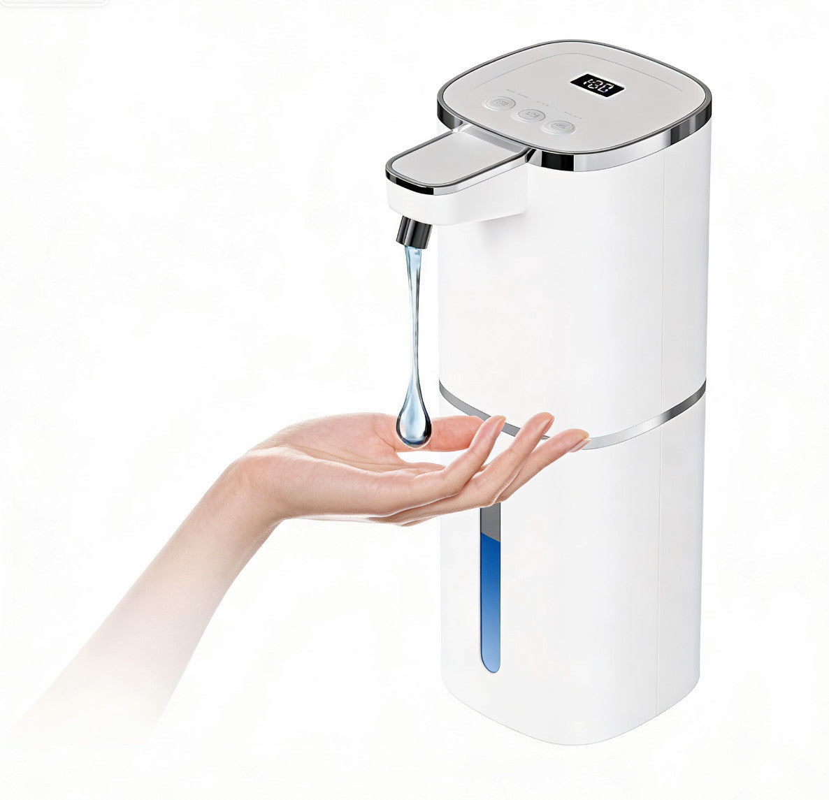 Touchless Automatic Liquid Soap Dispenser with 9 Adjustable Levels USB Rechargeable