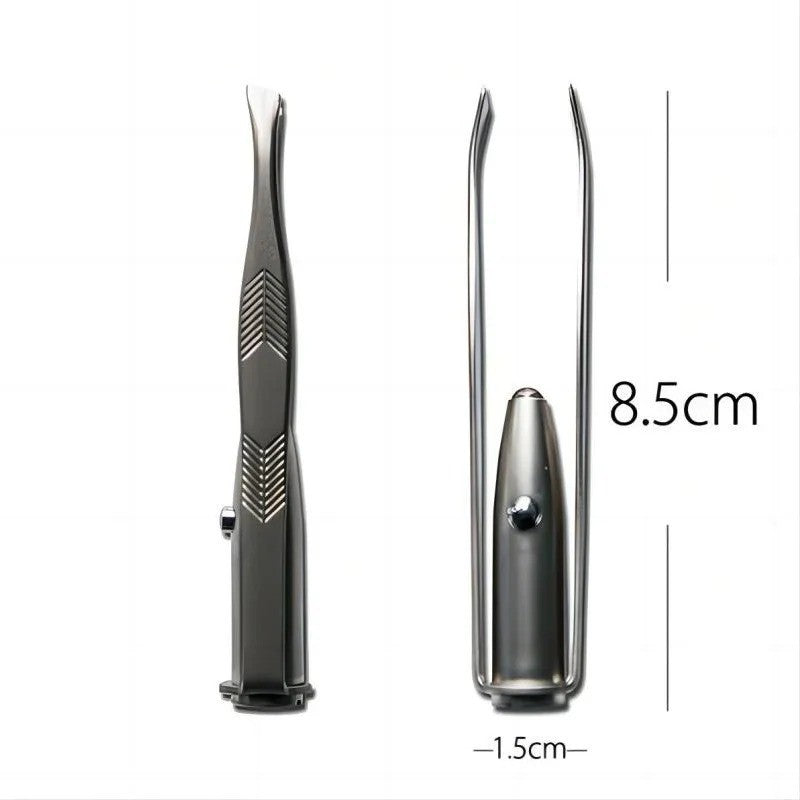 Electric LED Eyebrow Tweezers with Light Precision Makeup Tool