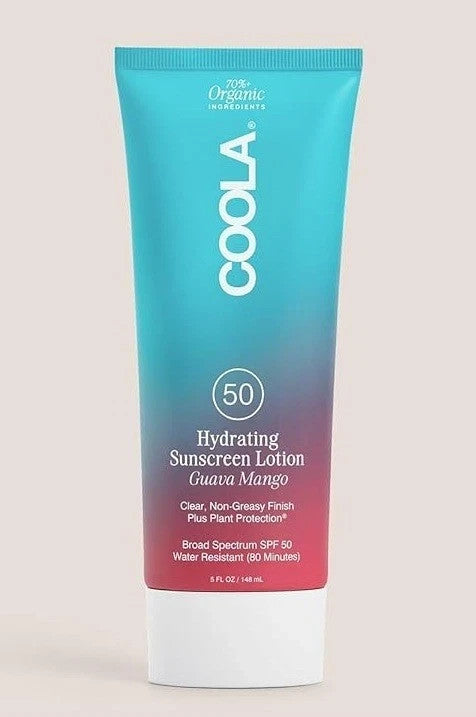 Organic Sunscreen SPF 50 Body Lotion Guava Mango 2 Pack - Hydrating & Reef-Friendly