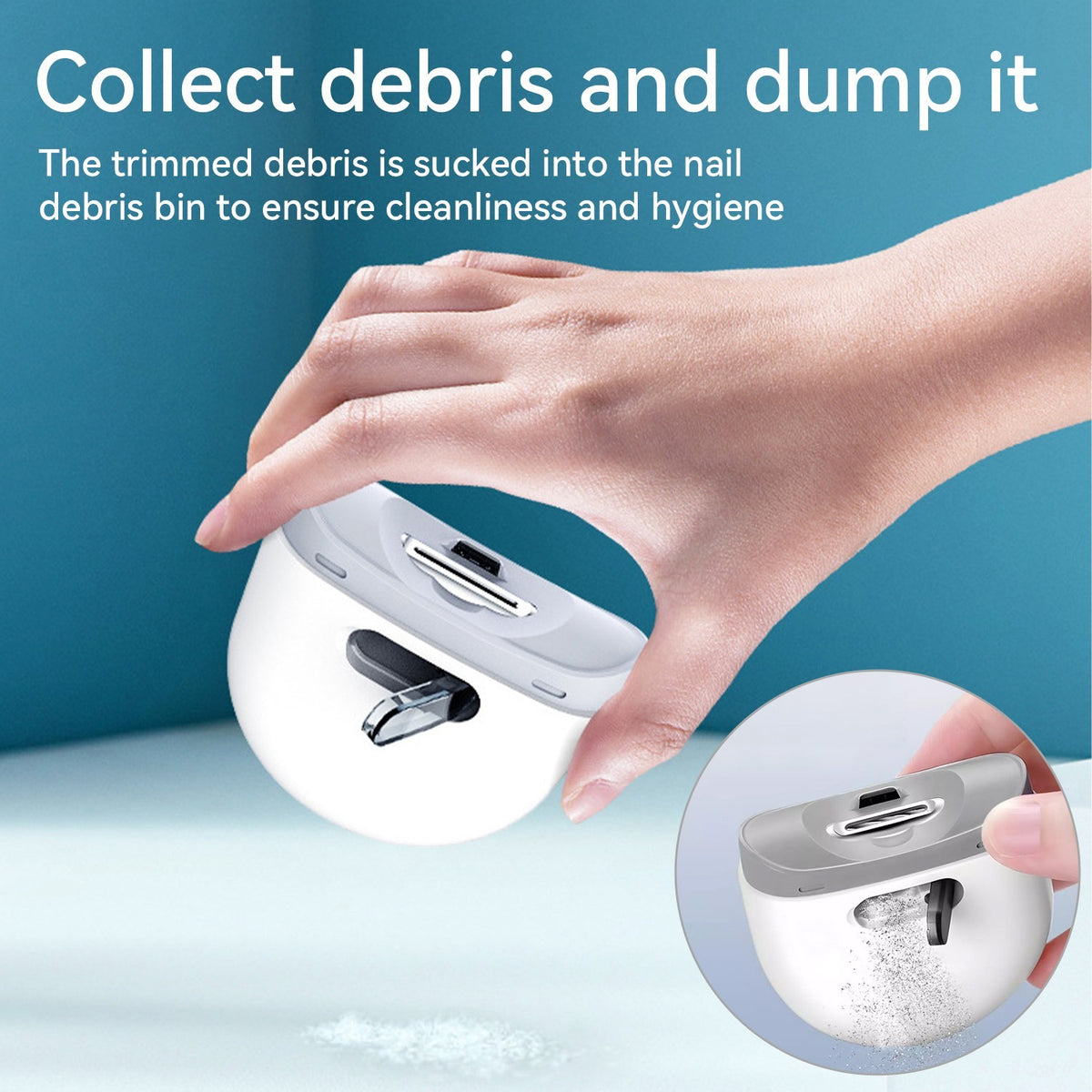 Electric Nail Clipper - Automatic Thick Nails Trimmer with LED Rechargeable US