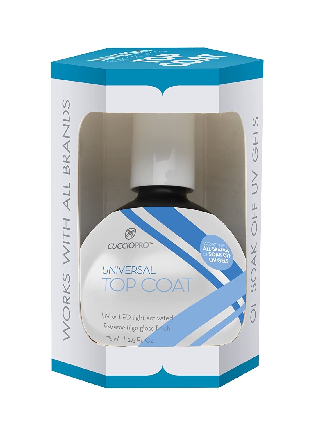 UV Gel Top Coat 75ml - High Gloss Sealing for UV & LED Nails