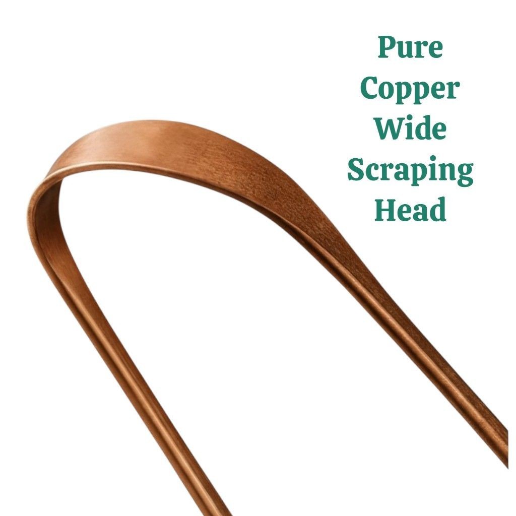 Copper Tongue Scraper Set - Ayurvedic Oral Hygiene Tool for Fresh Breath
