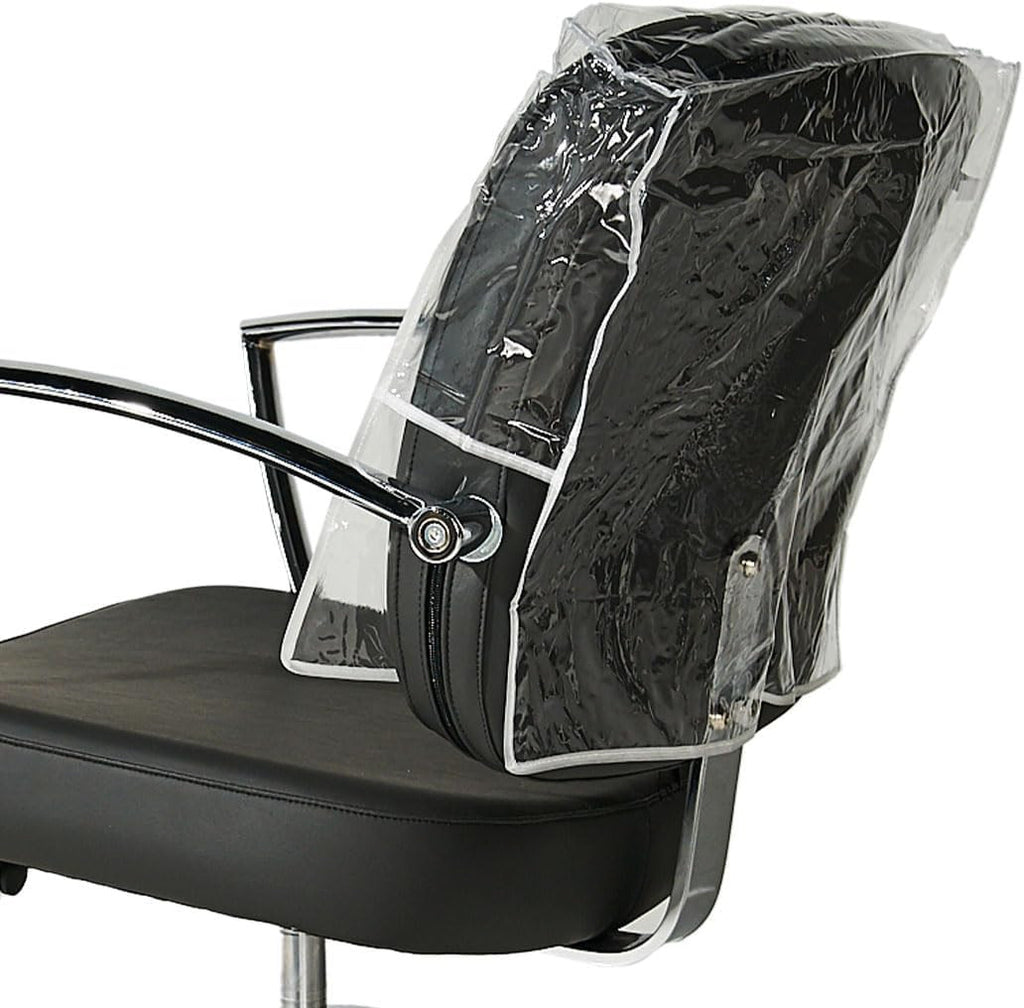 Salon Chair Cover - Clear Vinyl Upholstery Protector for Stain & Chemical Prevention