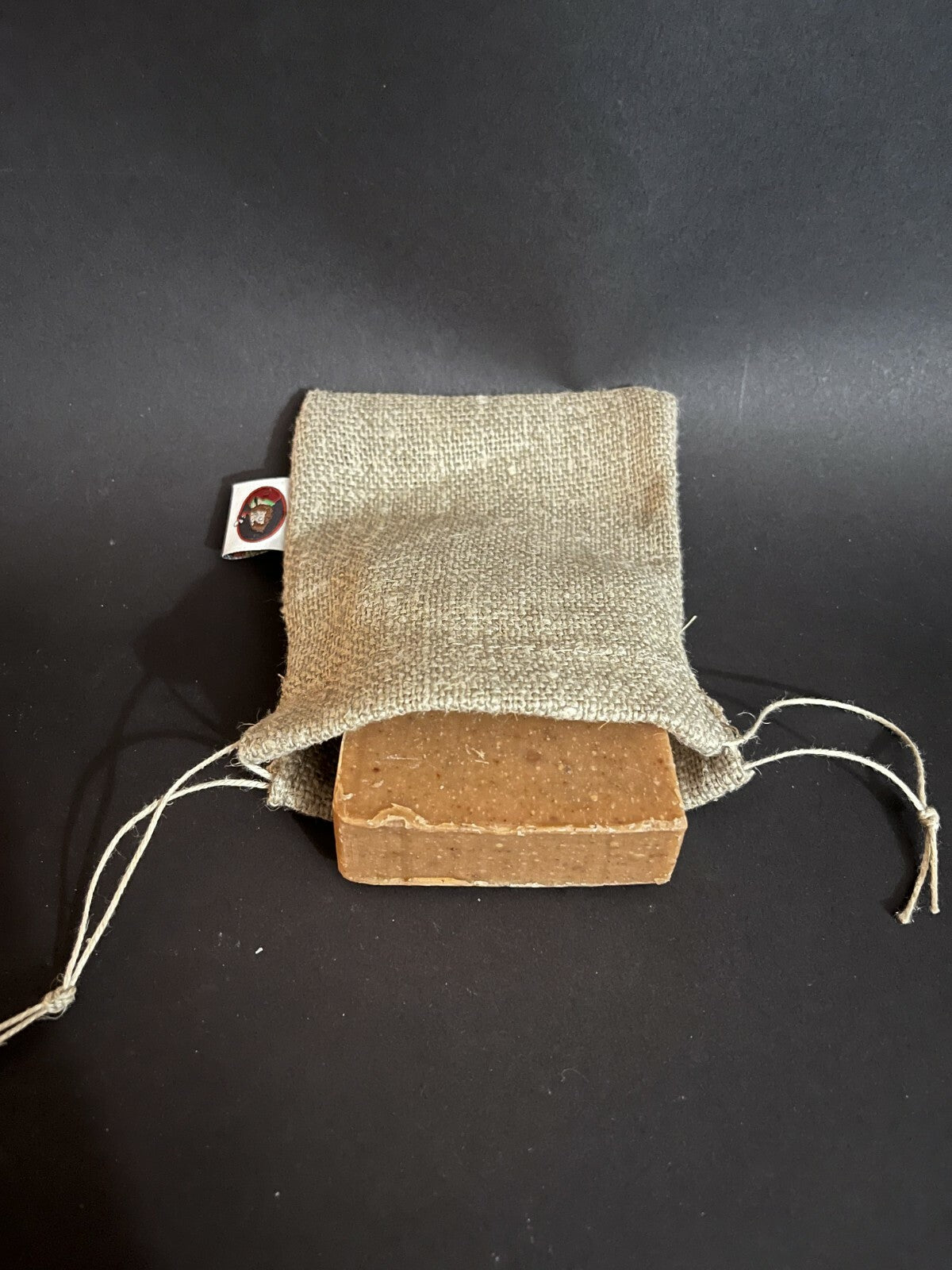 Travel Soap Bag for Men - Waterproof Burlap Linen Protective Container