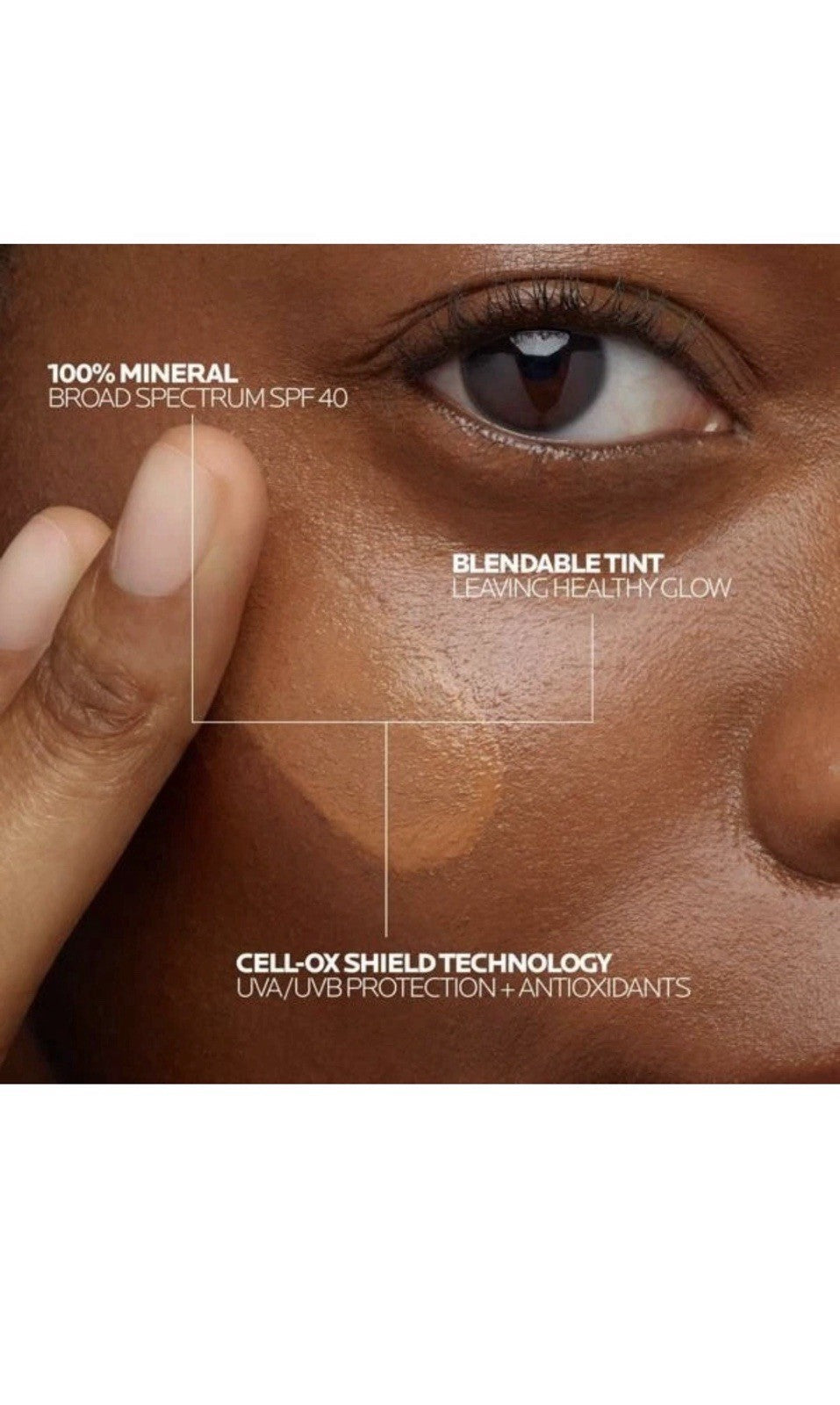 Tinted Sunscreen SPF 40+ with Antioxidants for Deep Skin - Sun Protection