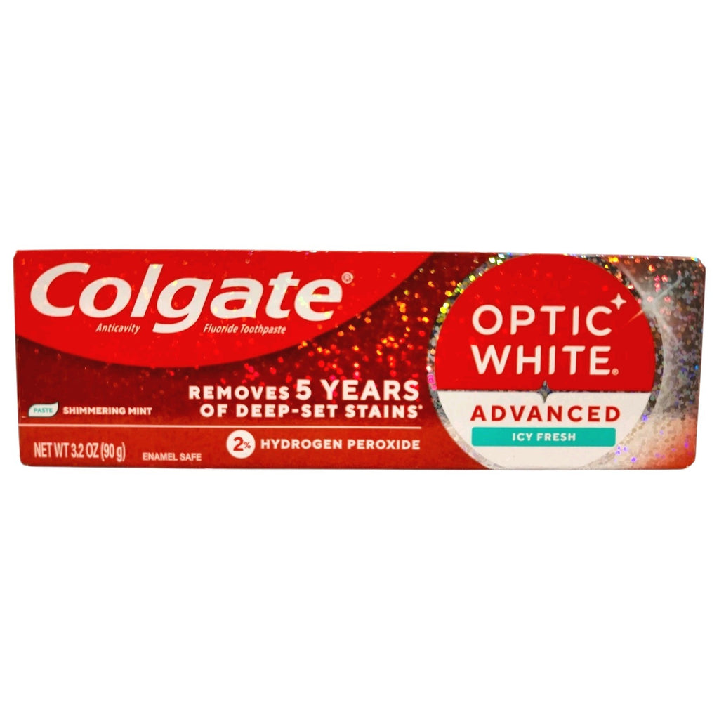 6 Pack Colgate Optic White Advanced ICY FRESH Toothpaste with Hydrogen Peroxide