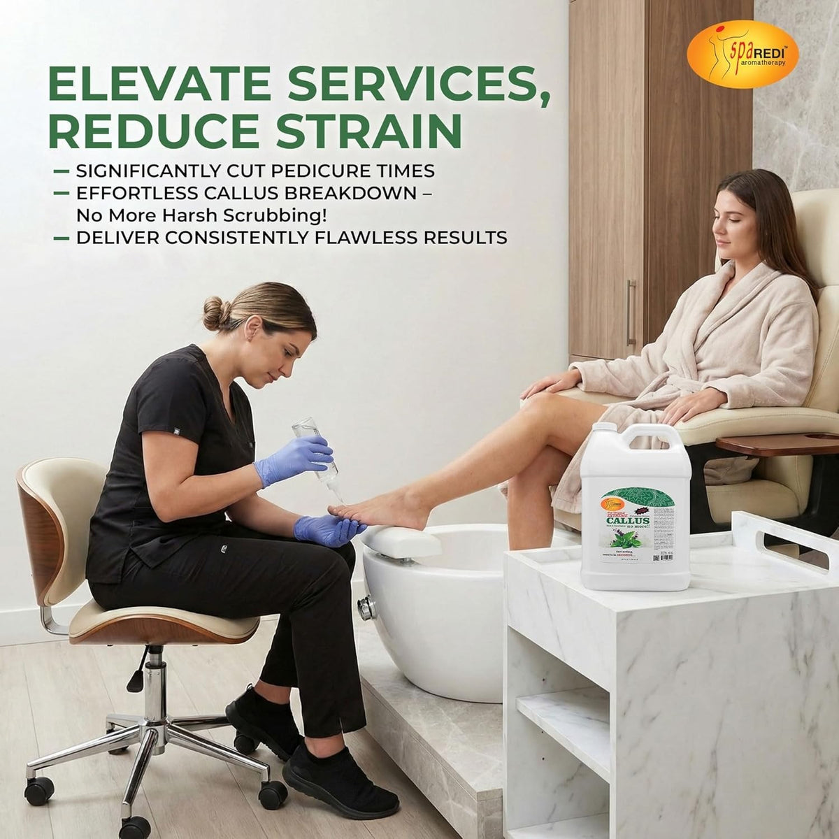 Professional Callus Remover for Feet - Mint & Eucalyptus, 1 Gallon