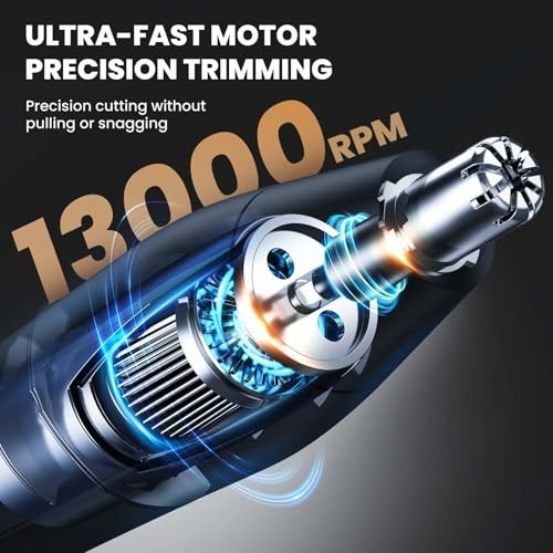USB Rechargeable Ear & Nose Hair Trimmer - Waterproof, Painless Grooming Kit