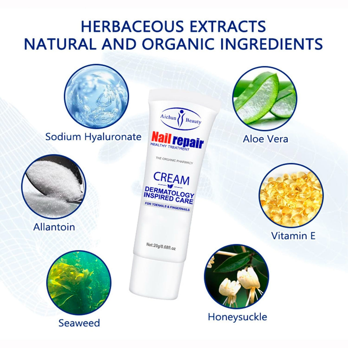 Nail Repair Cream for Damaged Nails - Hydrates & Restores 20g