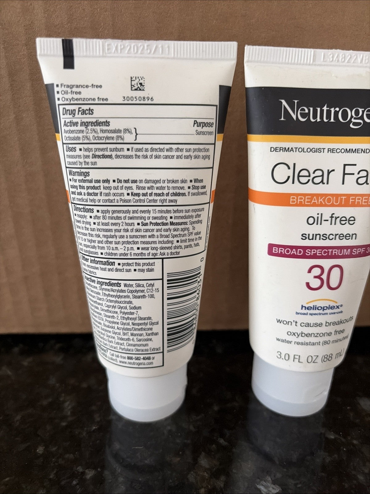 Oil-Free Sunscreen SPF 30 with Helioplex, 3 Oz, 2-Pack