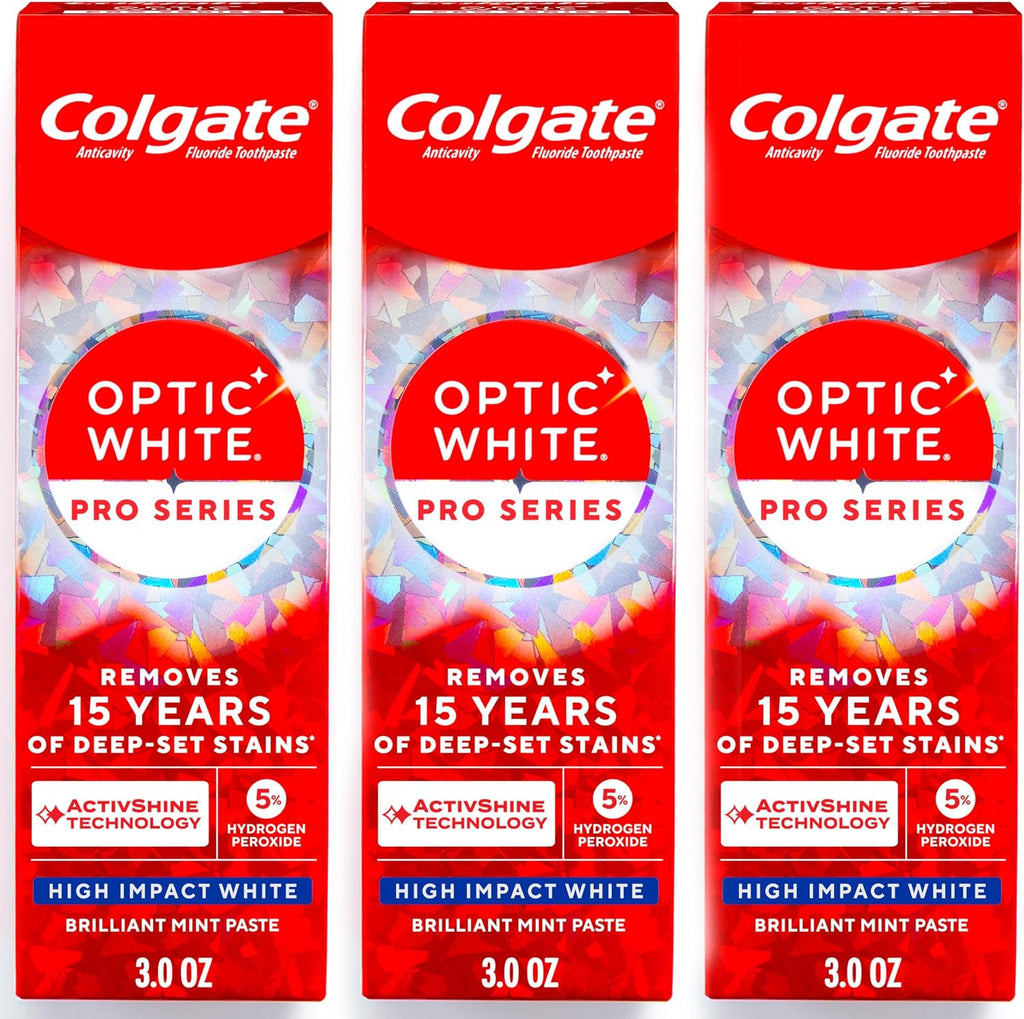High Impact Whitening Toothpaste 3-Pack - Enamel Safe, Mint Flavor