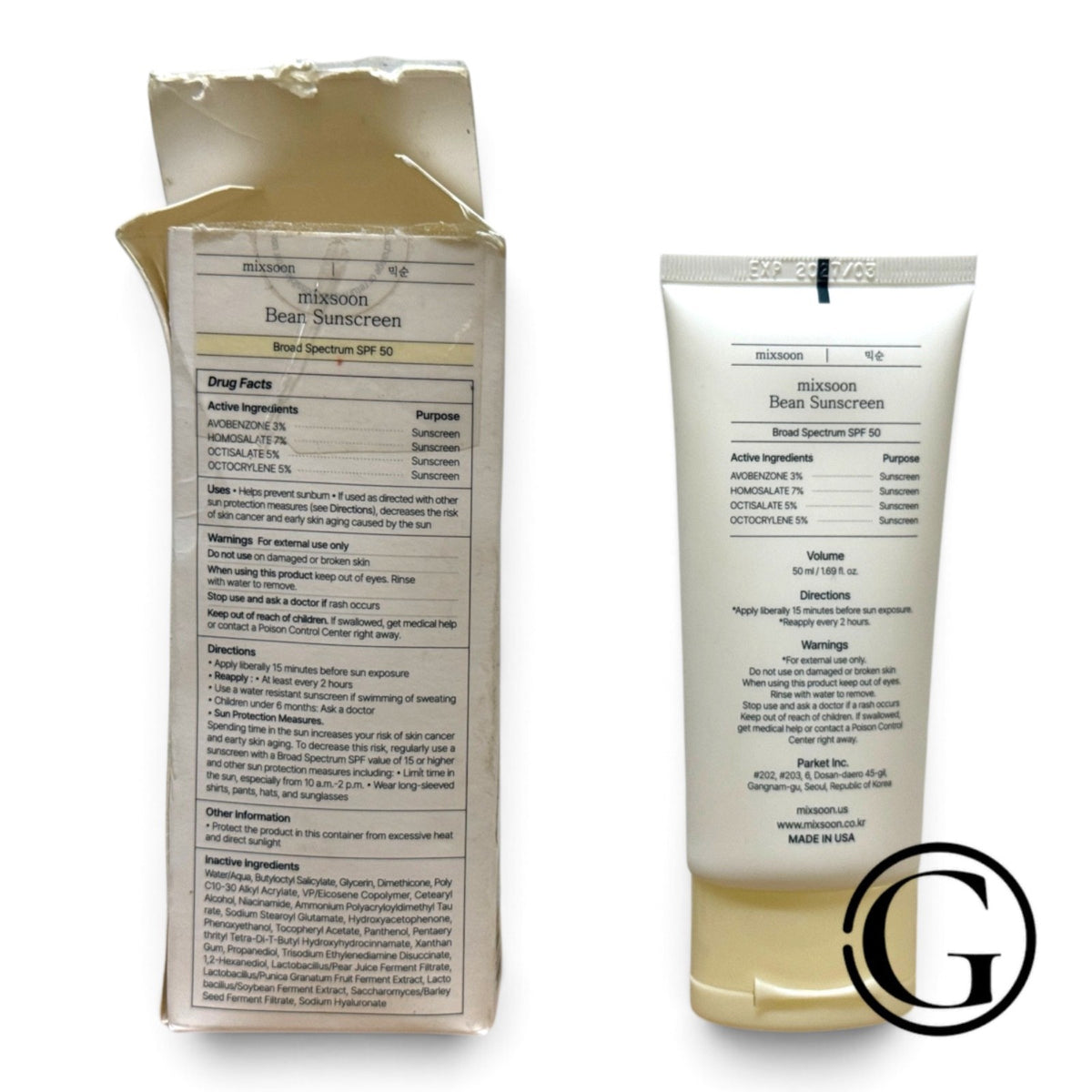 Bean Sunscreen SPF 50 Broad Spectrum 50ml - Natural Finish, Sensitive Skin