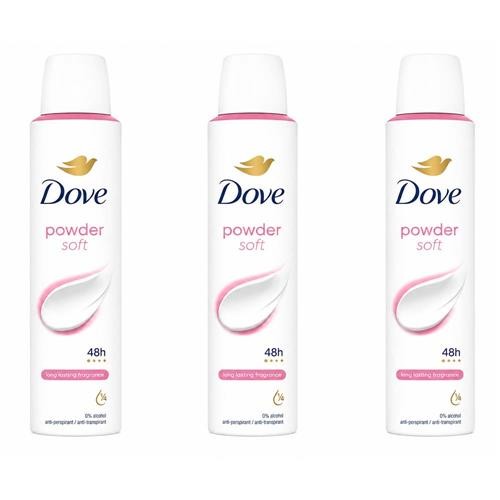 Dove 48H Powder Soft Anti-Perspirant Spray 150ml - 3 Pack
