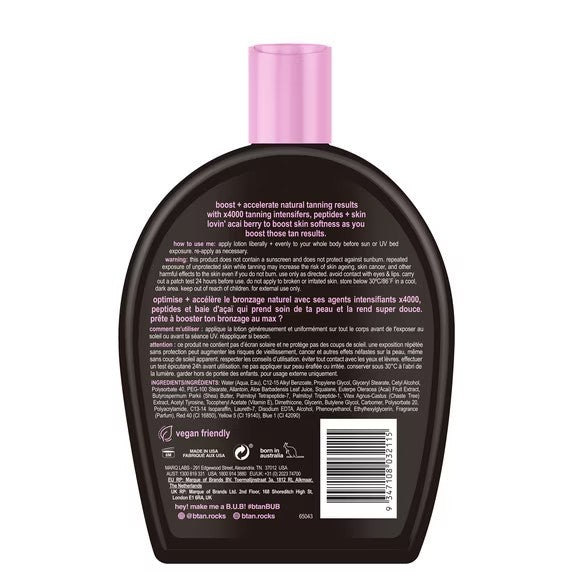 Dark Tanning Bed Lotion with Peptides & Acai Berry - 12 Fl Oz