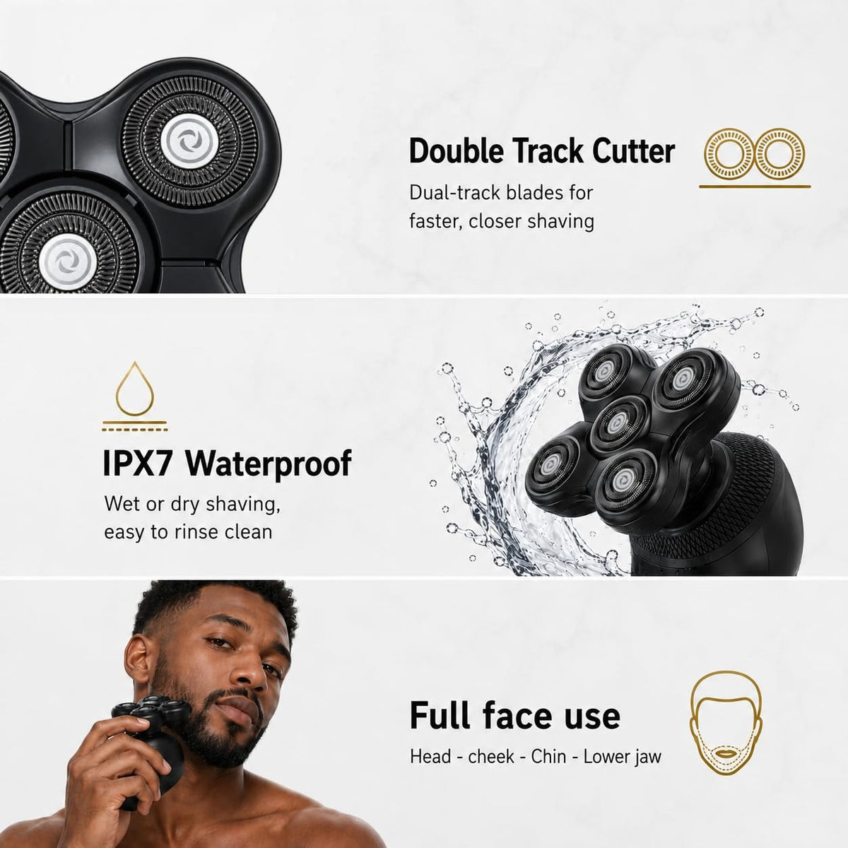 Replacement Blade Pack for Groomie BaldiePro 2.0 Electric Razor - 2 Pack