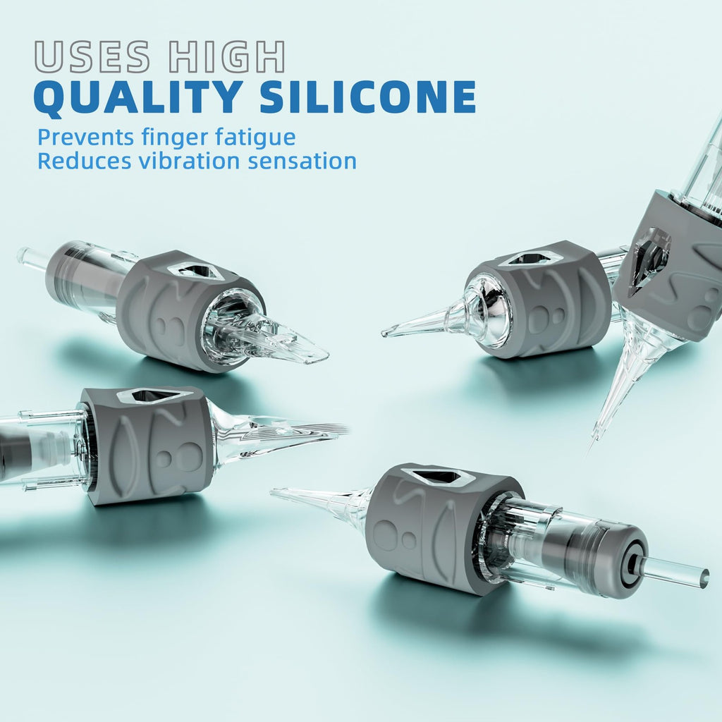 Tattoo Cartridge Needles 50Pcs Kit – 316L Stainless Steel, Sterilized, 12/RS/ML Round Liners & Shader