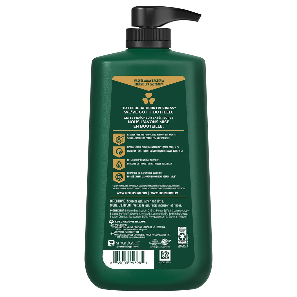 Irish Spring Original Clean Body Wash - 30 Oz Pump, Pack of 4