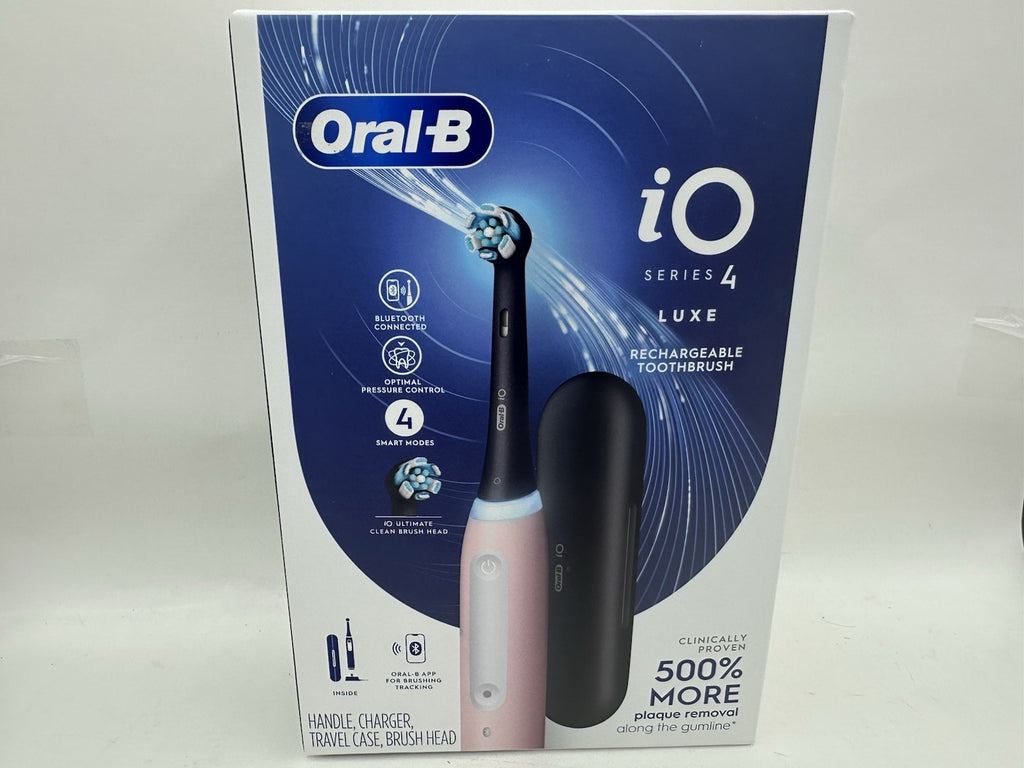 Electric Toothbrush Pink with App Bluetooth & Travel Case - Oral-B iO Series 4 Luxe