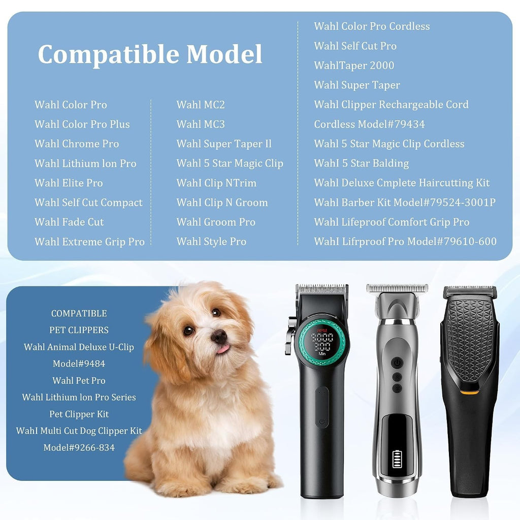 Hair Clipper Guard Set with Sizes 10, 12, 16 - Fits Wahl Clippers